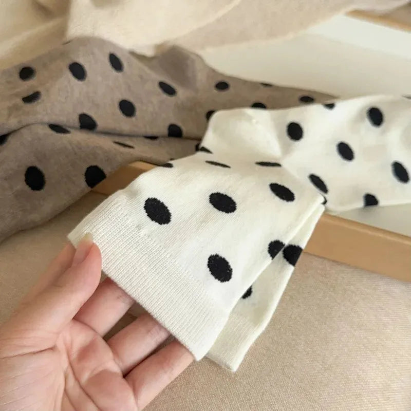Cute Socks Women Kawaii Winter Socken Dots Printed Japanese Style College Long Crew Socks Free Shiping Harajuku Calcetines Mujer
