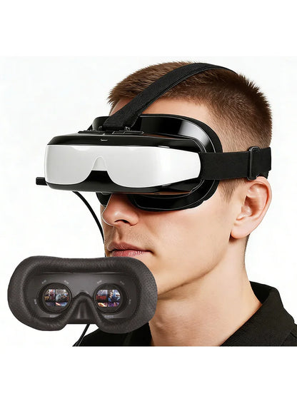 Head-Mounted Display with HDMI Input and Built-In Battery, Allowing Connection to a Variety of Devices.