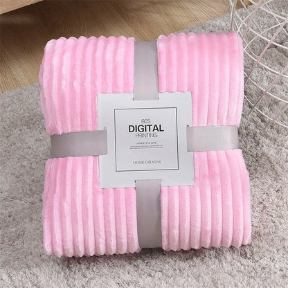 Soft Plaid Blankets Warm Coral Fleece Throw Blanket Sofa Cover Bedspread On The Bed For Adult Kid Pet Winter Warm Blankets