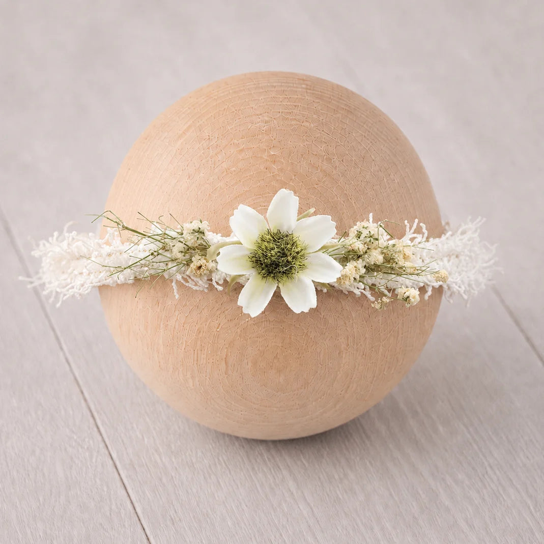 Floral Newborn Headbands for Photography Props Handmade Infant Girl Flower Wreath Baby Headband Newborn Photoshoot, Accessories