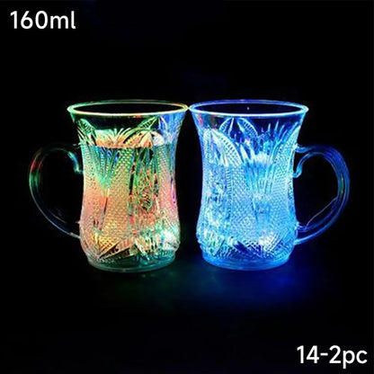 Induction LED Automatic Glowing Cup Flashing Cup Wine Beer Whisky Mug Water Beverage Drinking Glass Party Decorative Supplies