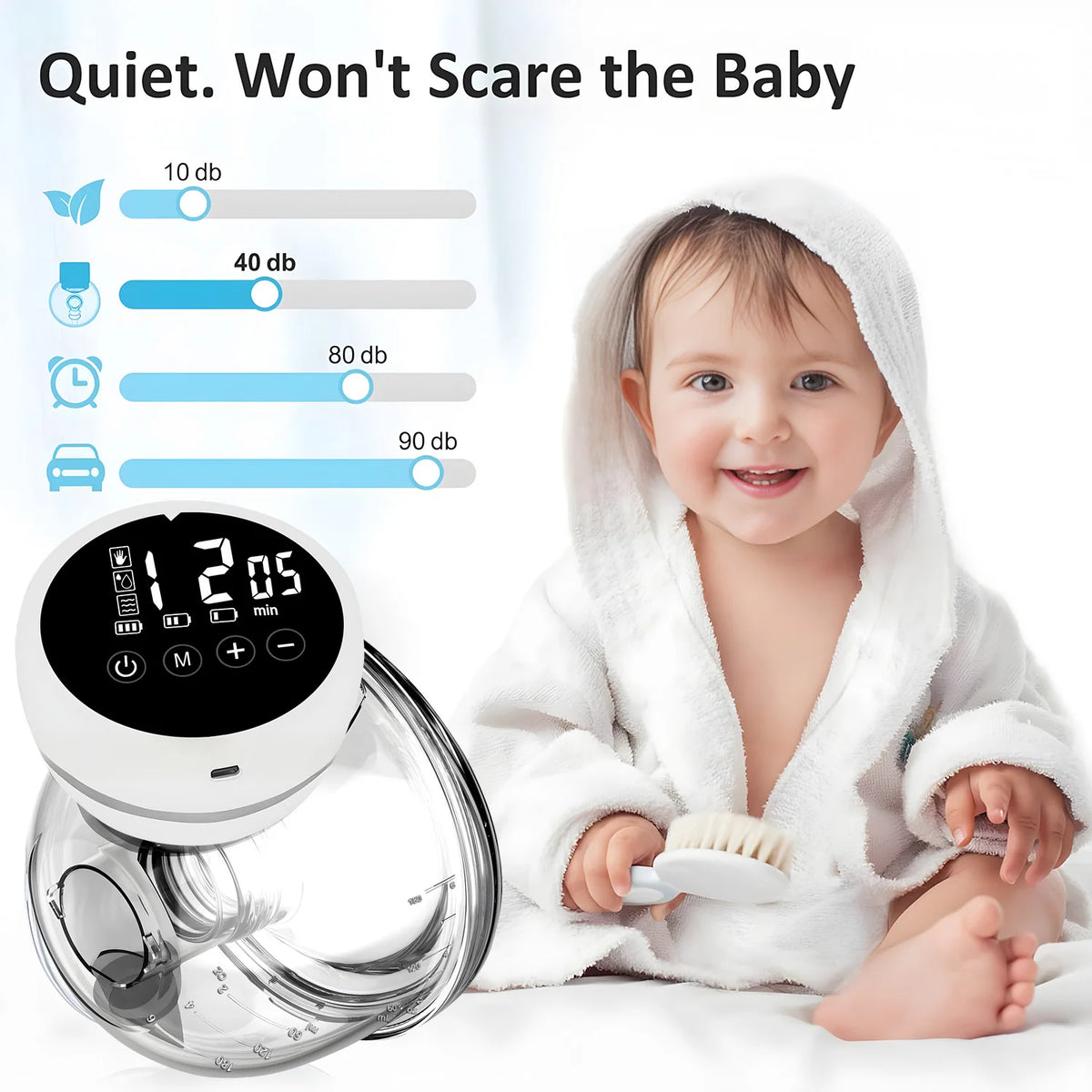 1PCS New Wearable Electric Breast Pumps Portable Hands Free Breast Pump Silent Comfort Breast Milk Extractor Collector