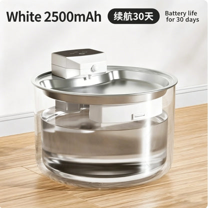 3L Automatic Wireless Pet Water Fountain Circulate Filter Silent Pet Water Bowl Stainless Steel ABS PET for Cats Dogs Dispenser