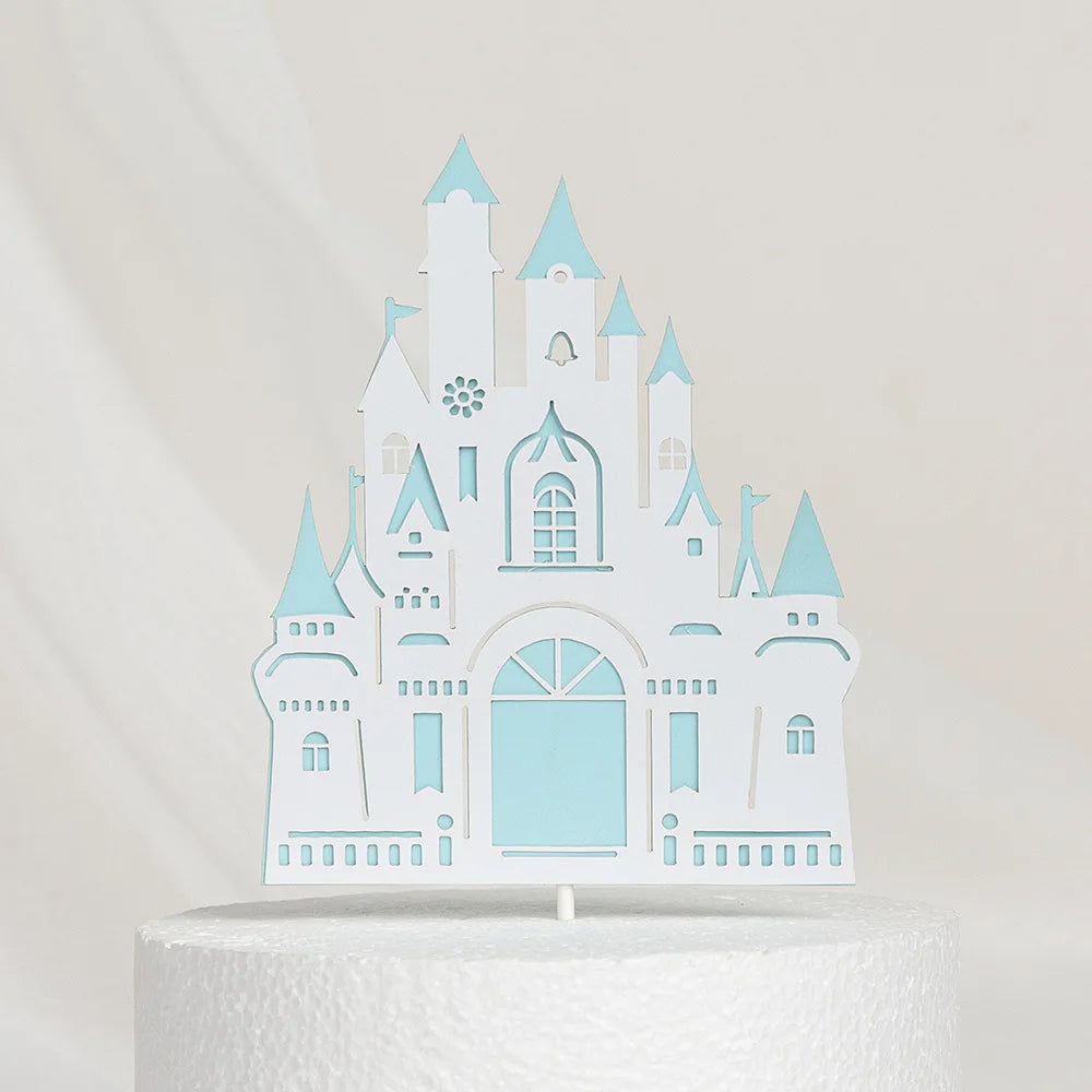 Castle Cake Topper Flag Rainbow Anniversary Cupcake Toppers For Wedding Happy Birthday Party Baking Decoration Happy New Year