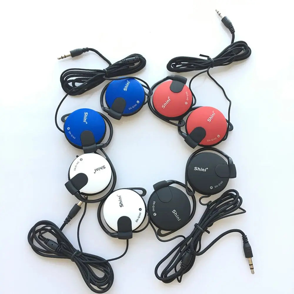 For Phone Wired Earpiece 3.5mm Sport Headset Earphone Headphone Ear Hook