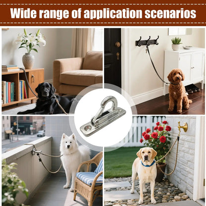 Dog Traction Rope Hook for Wall Dog Leashes Hanger Pet Chain Parking Hook Stainless Steel Dog Leashes Holder for Outdoor