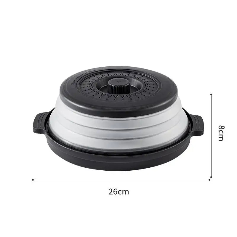Microwave Food Splatter Cover Foldable Multifunction Splash Collapsible Guard Kitchen Gadget Colander for Meal Steaming Tray