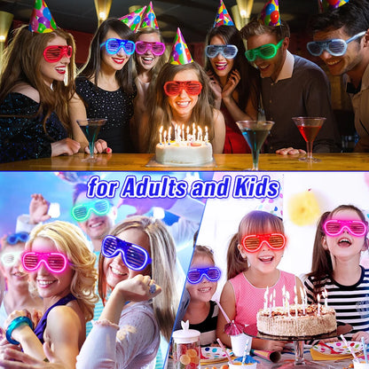5/10/15/20/30 Pcs Led Neon Party Glasses Light Up Sunglasses Glow in the Dark Glasses for Kids Adults Party Supplies