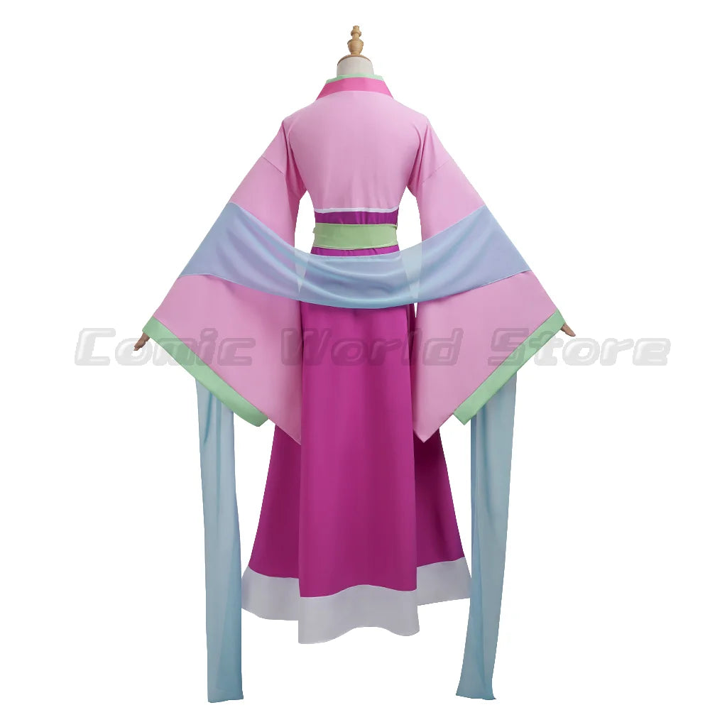 Maomao Cosplay Costume Wig Anime The Apothecary Mao Mao Plus Size Pink Dress Halloween Carnival Party for Women Lady