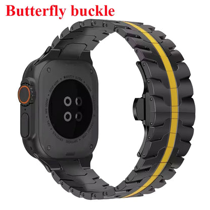 Stainless Steel Strap For Apple Watch Series 12 11 10 9 8 SE 3 46mm 45mm 42mm 44mm Metal Bracelet Band iWatch Ultra 4/3/2/1 49mm