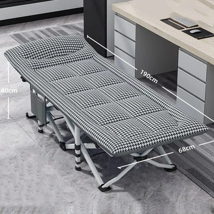 Camping Cot Comfortable with Pad  Portable Folding Bed for Sleeping Single Supports Travel Office Garden Beds  складная кровать