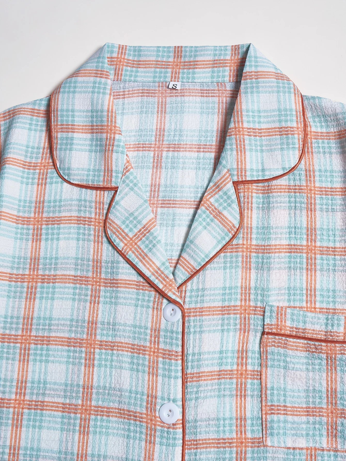 Women's Plaid Pajamas Set 2 Piece Button Down Short Sleeve Top and Shorts Sleepwear Casual Soft Loungewear for Summer