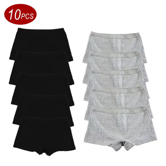 10pcs M-Xl 95% Cotton Boxer Shorts Women Sports Panties Yoga Panty for