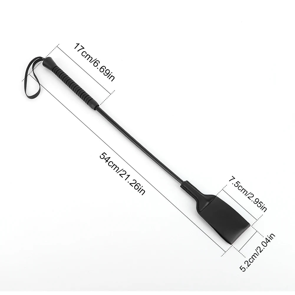 21Inch Riding Crop with Handle Equestrian Training Horse Whip PU Leather Outdoor Portable Pointer for Horses