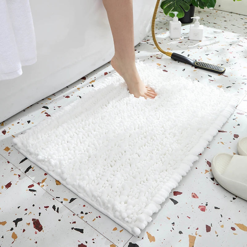 1 Piece Bathroom Carpet Bath Mat, Non-Slip Super Thick Lotus Pine Soft