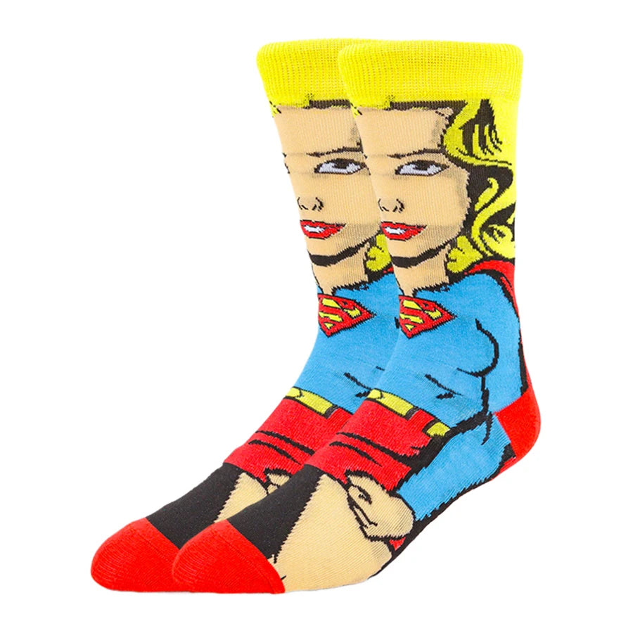 1pairs BEAST KINGDOM Street Casual Crew Socks Men Women Cartoon Anime Hip Hop Fashion Novelty Funny Socks