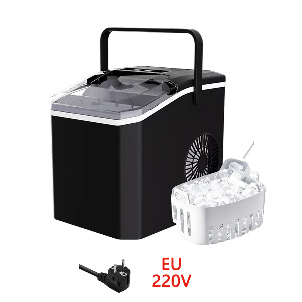 Countertop Portable Ice Maker Quick Production Bullet‑Style Hollow Ice Cubes Compact Ice Making Machine for Home & Outdoor