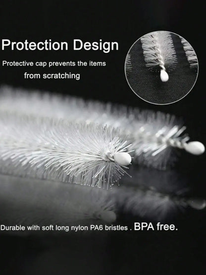 10pcs Straw Cleaning Brush, Stainless Steel Small Brush, Can Be Used To Clean Crevices, Teapots, Straws, And Baby Bottles.