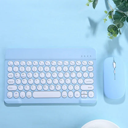 Spanish/English Keyboard Ultra Thin Wireless Keyboard Mouse for iPad Pro for Xiaomi Samsung Keyboard Bluetooth 10 inch