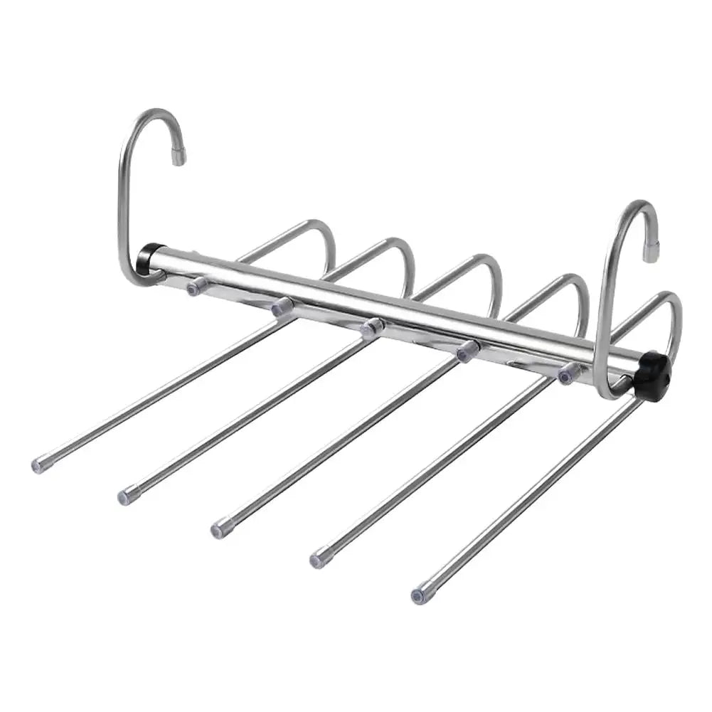 5/9 Layers Pants Hanger Stainless Steel Clothes Storage Hanger Space Saving Multi Trouser Rack Closet Organizer for Slacks