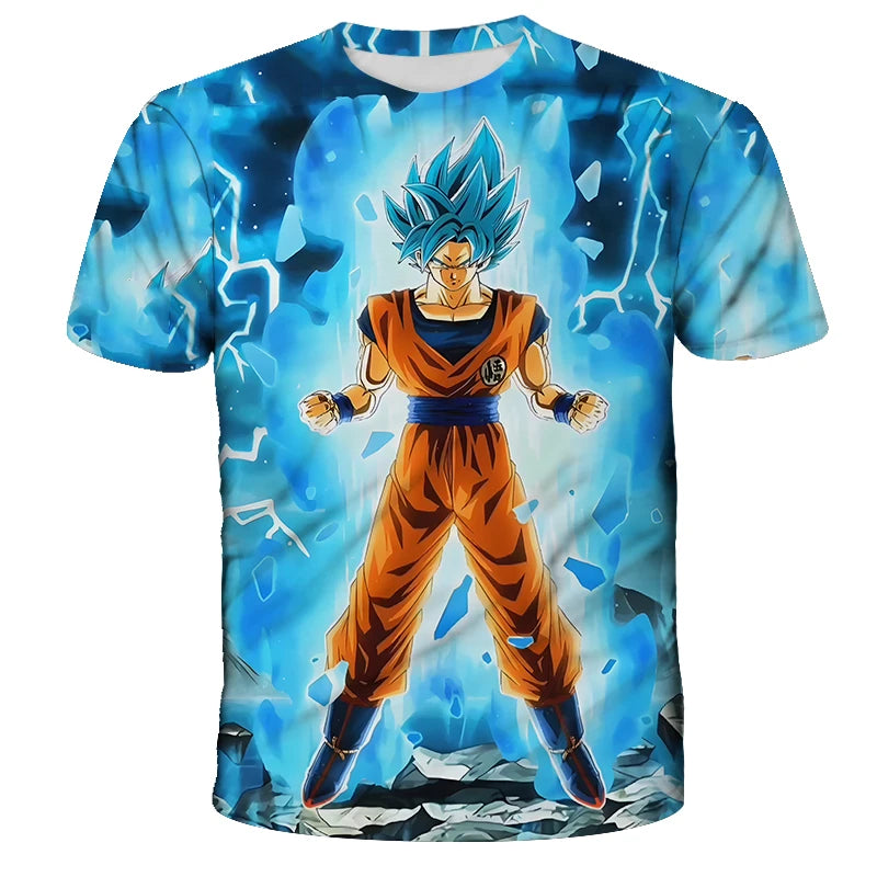 Anime Dragon Ball Son Goku 3D Print Kids T Shirt Summer Fashion Casual
