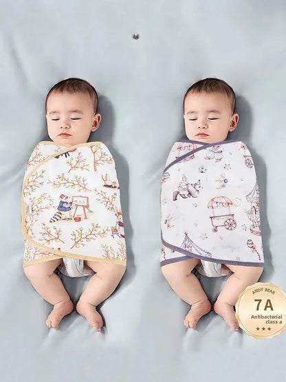 Cotton Baby Swaddle Anti-shock Sleeping Blanket Summer Thin Swaddling Wrap for Newborn Baby Sleeping Bag Bedding Items