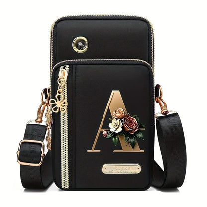 Huaben Letter Z Printed Fashion Casual Messenger Bag Change New Nylon Cloth New Mobile Phone Bag Women's Bag