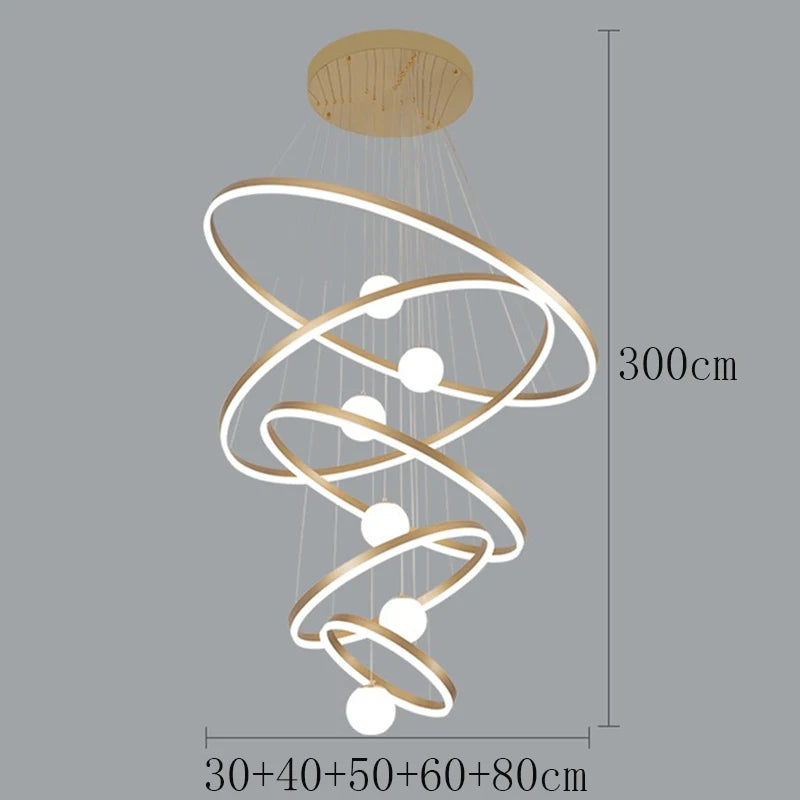 Modern home decor led lights pendant light lamps forstaircase Chandeliers for living room hanging light indoor lighting