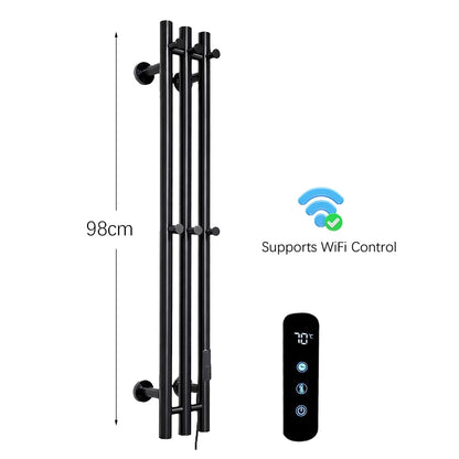OXG Electric Heated Towel Rack Wall Mounted Bathroom Towel Warmer Dryer Heater 3 Bars Timer Touch Control WiFi Energy Saving