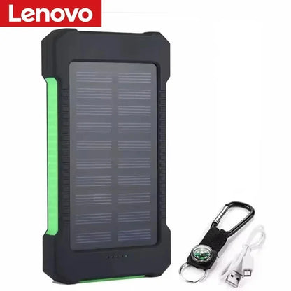Lenovo Large‑Capacity 500000mAh Solar Power Bank Outdoor High‑Speed Charging Portable Charger for iPhone Samsung Huawei
