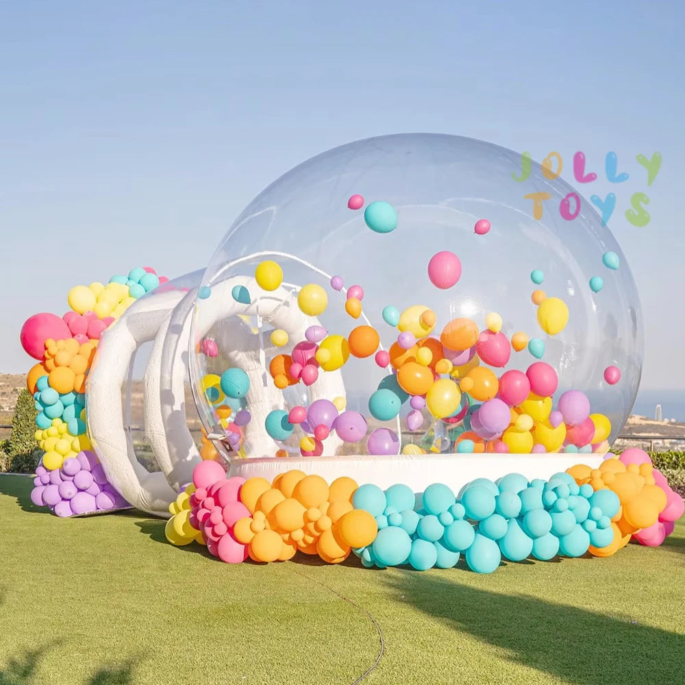 Aesthetic Clear Inflatable Balloon House Modern White Bubble House for Wedding Backdrop Baby Shower Party Event Decor