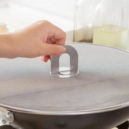 1Pc Kitchen Oil Proofing Lid Filter Foldable Handle Frying Pan Cover Splatter Screen Spill Proof Kitchen Cooking Tools