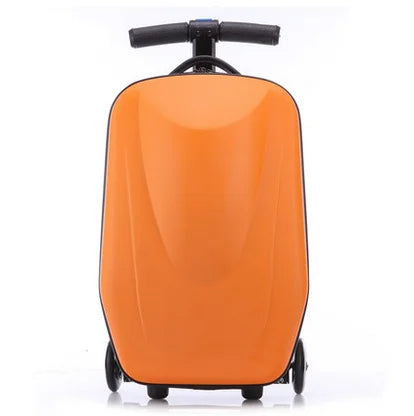 Adult Folding Business Trolley Case Design Cool Travel Suitcase Trip Cabin Skateboard Scooter Kids Riding Luggage Carrier Unisex
