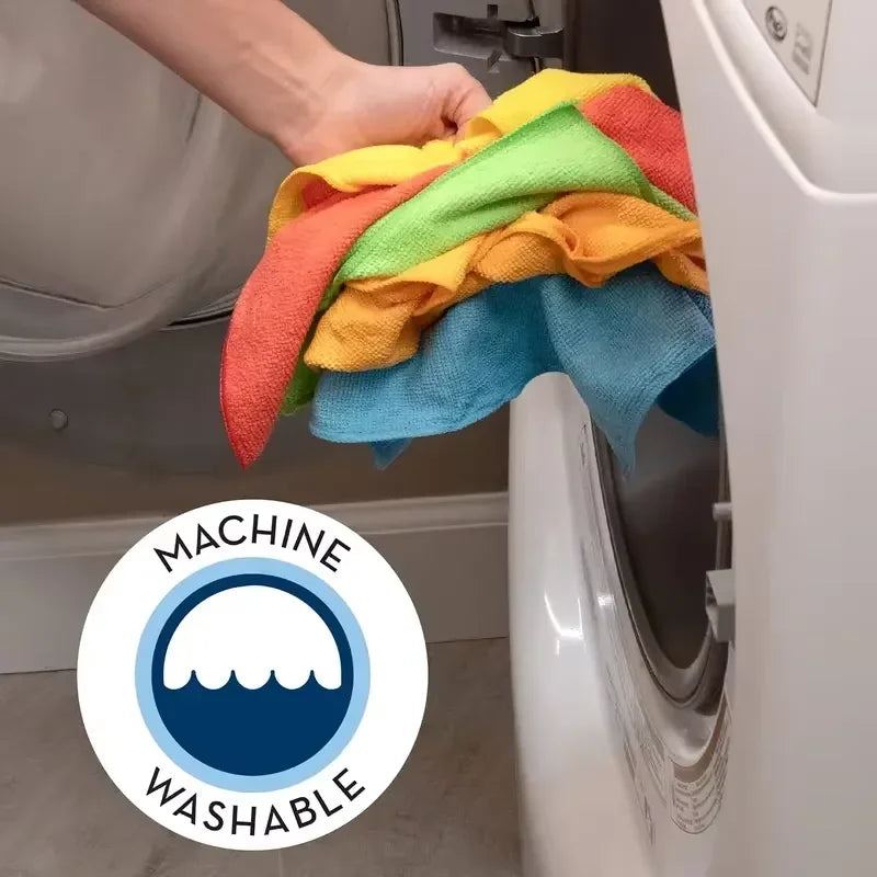5/10/20/50pcs Microfiber Cleaning Cloth, Dishwashing Cloth Household Rag Kitchen Bathroom Cleaning Towel Durable Absorbent Towel