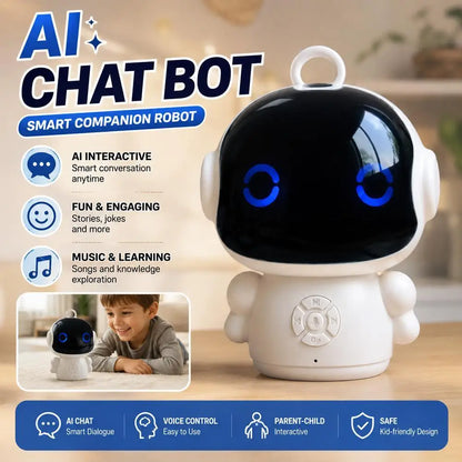 Smart AI Robot Toy WiFi Interactive Educational Learning Machine Voice Control Speech Recognition Early Education Gift for Kids