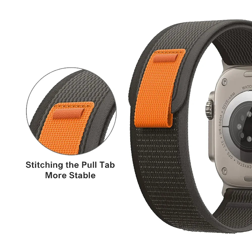 Nylon Trail Loop Strap for Apple Watch Bands 49mm 45 44 42 46 41 40 38mm Bracelet for iWatch Series 11 10 9 8 7 6 5 SE Ultra 3 2