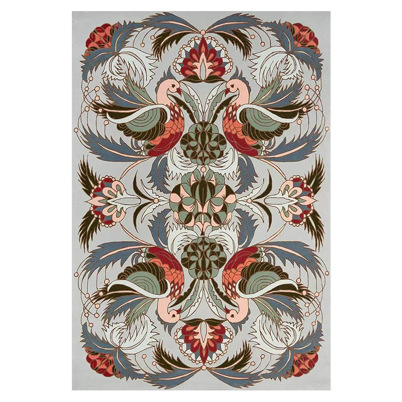 Light Luxury Cloakroom Carpet Home Non-slip Mat Large Area Bedroom Decor Washable Rug European Retro Carpets for Living Room