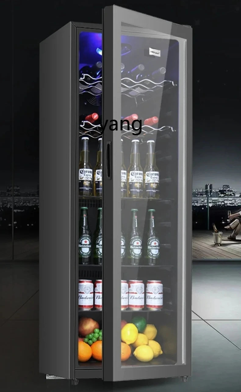 LTT Tea Drinks Office Mini Refrigerator Transparent Single Door Commercial Refrigerated Cabinet