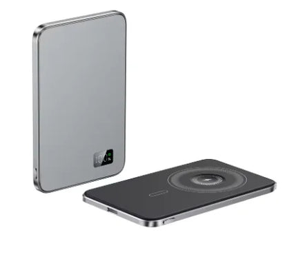 New Ultra Thin Alloy Powerbank Magnetic Power Bank Wireless Fast Charger For iPhone 16 15 14 13 12 Backup Battery For Magsafe
