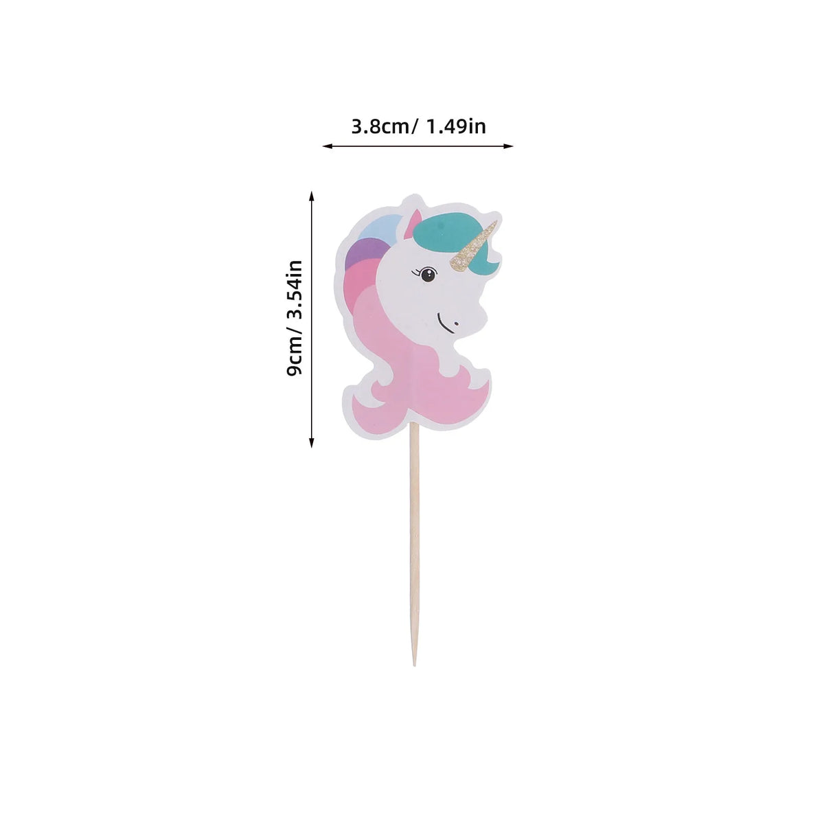 24Pcs Kids Birthday Party Cake Toppers Rainbow Cake Topper Pick Cake Decoration Toppers Cakes Decorating Party Cupcake Sticks