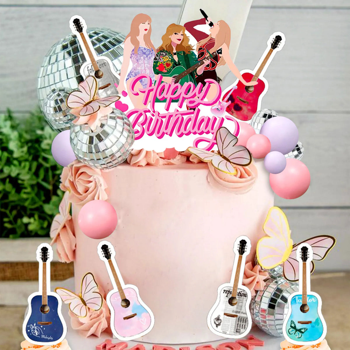 LaVenty  Singer Birthday Cake Decoration 1989 Girl Cake Topper Party Decorations Birthday Girls Theme Photo Backdrop Era Party