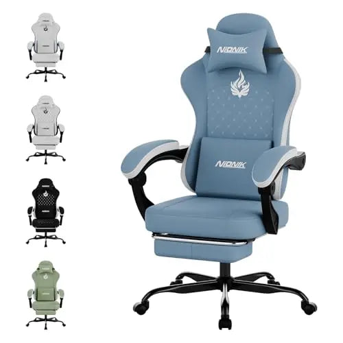 （Local US Inventory）Gaming Chair with Massage,Ergonomic PC Gaming Chair Computer Chairs with Footrest Comfortable rest and Lumba