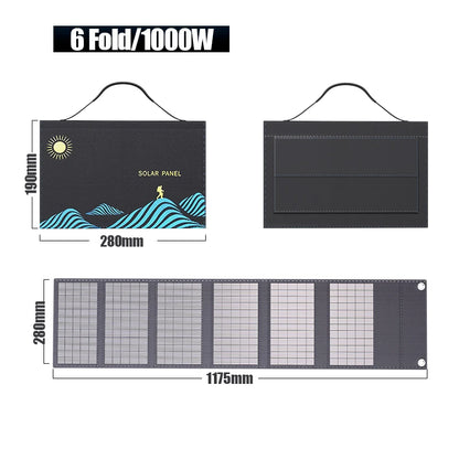 1000w Solar Panel Portable Folding Bag Usb+dc Output Solar Charger