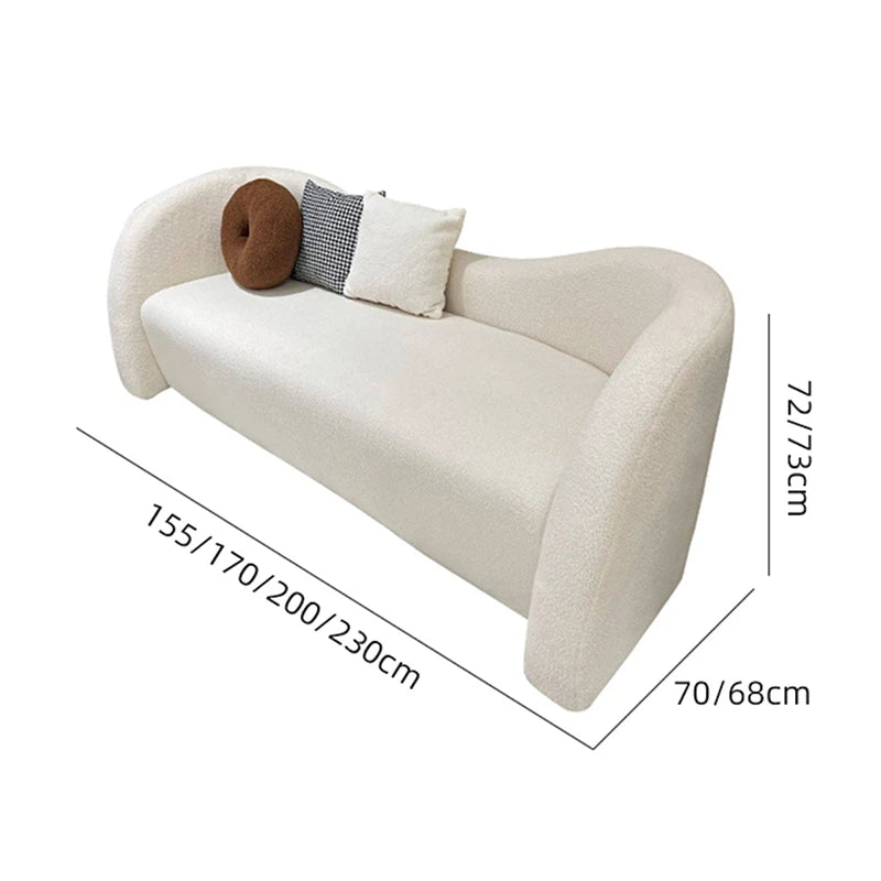 Nordic Cream Style Sofa Modern Designer Clothing Store Beauty Salon Arc Sofa Lounge Reception Office Furniture Transat FYSS