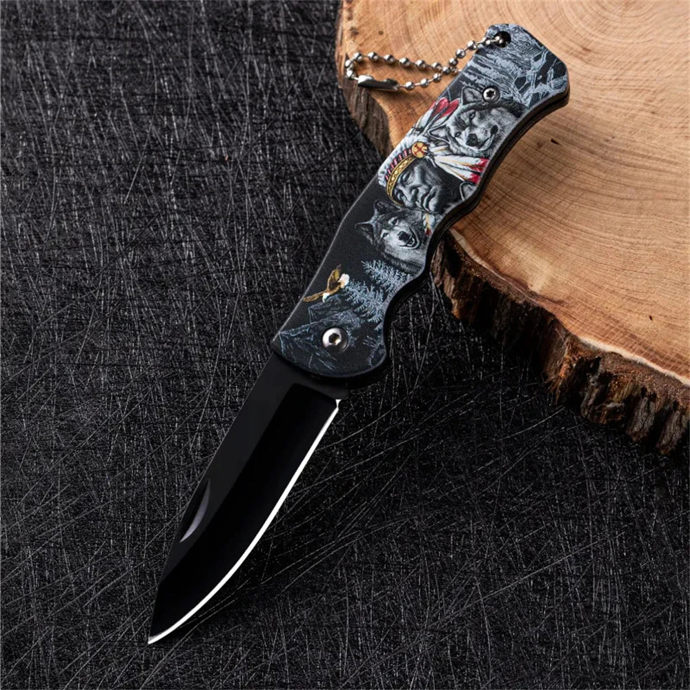 1PC,Heavy Duty Box Cutter Folding Knife Stainless Steel Fruit Peeling Knife Camping Portable Knife Tactical Tools Utility Knife