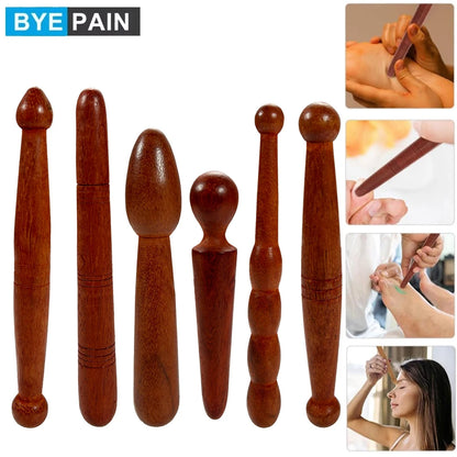 1PCS Acupoint Massage Pen, Traditional Wooden Acupressure Stick Reflexology Tool for Deep Tissue, Meridian Massage Tool for Body