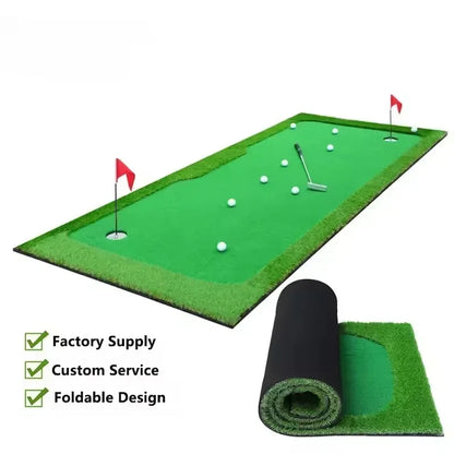 Golf Putting Greens Thickened Practice Mat Indoor Use Artificial Greens Putting Drills Large Golf Practice Mat Golf Simulators