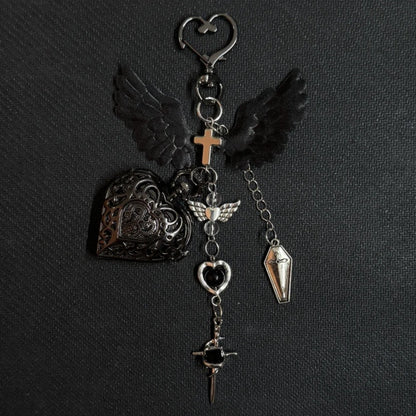 Original Hollow Heart Pocket Watch Chain Keychain Design Steampunk Clock Vintage Necklace Pendant Jewelry Watch Men Women Gift