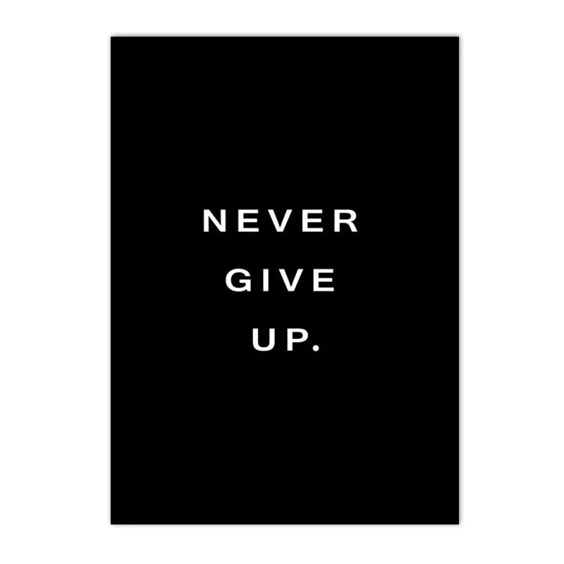Yes You Can Motivational Phrase Poster and Print Minimalist Quotes Poster Canvas Black White Wall Art Picture Nordic Home Decor