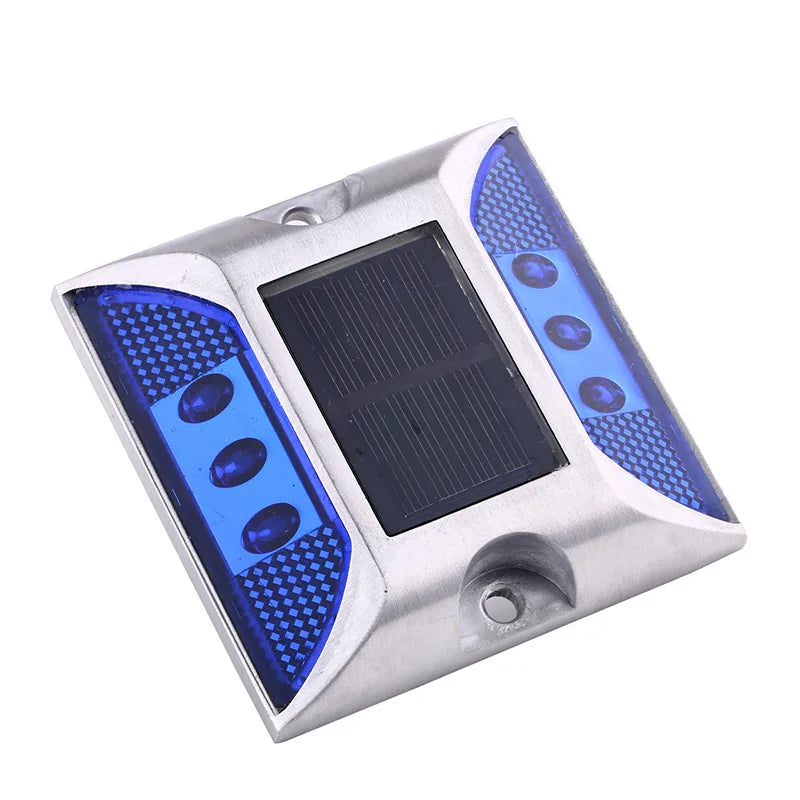 LED Solar Power Ground Marker Lights Waterproof Driveway Road Highway Spike Lamp Outdoor Garden Flash Warning Pathway Light New